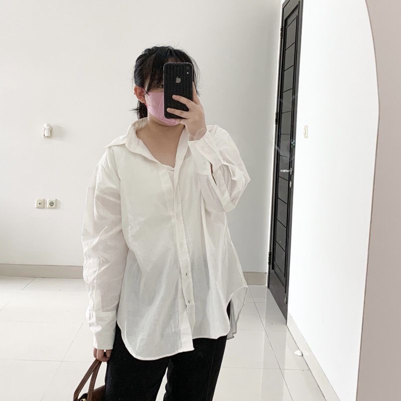 Kemeja Wanita Lengan Panjang Oversize Olivia Shirt Linen