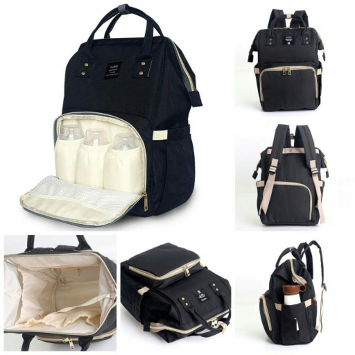 TAS ANELLO MOMMY BAG / ANELLO DIAPER / TAS RANSEL ANELLO / TAS ANELLO - Hitam