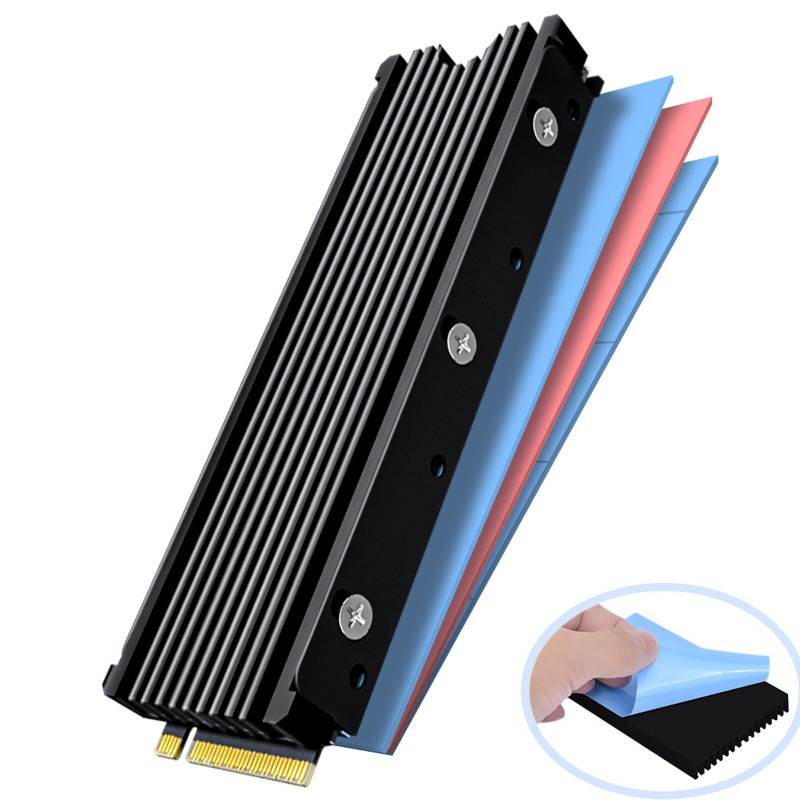 Bt Untuk M.2 SSD Heatsink Dengan 2layer Thermal Cooling Pads Untuk M2 NVMe 2280 SSD Radi