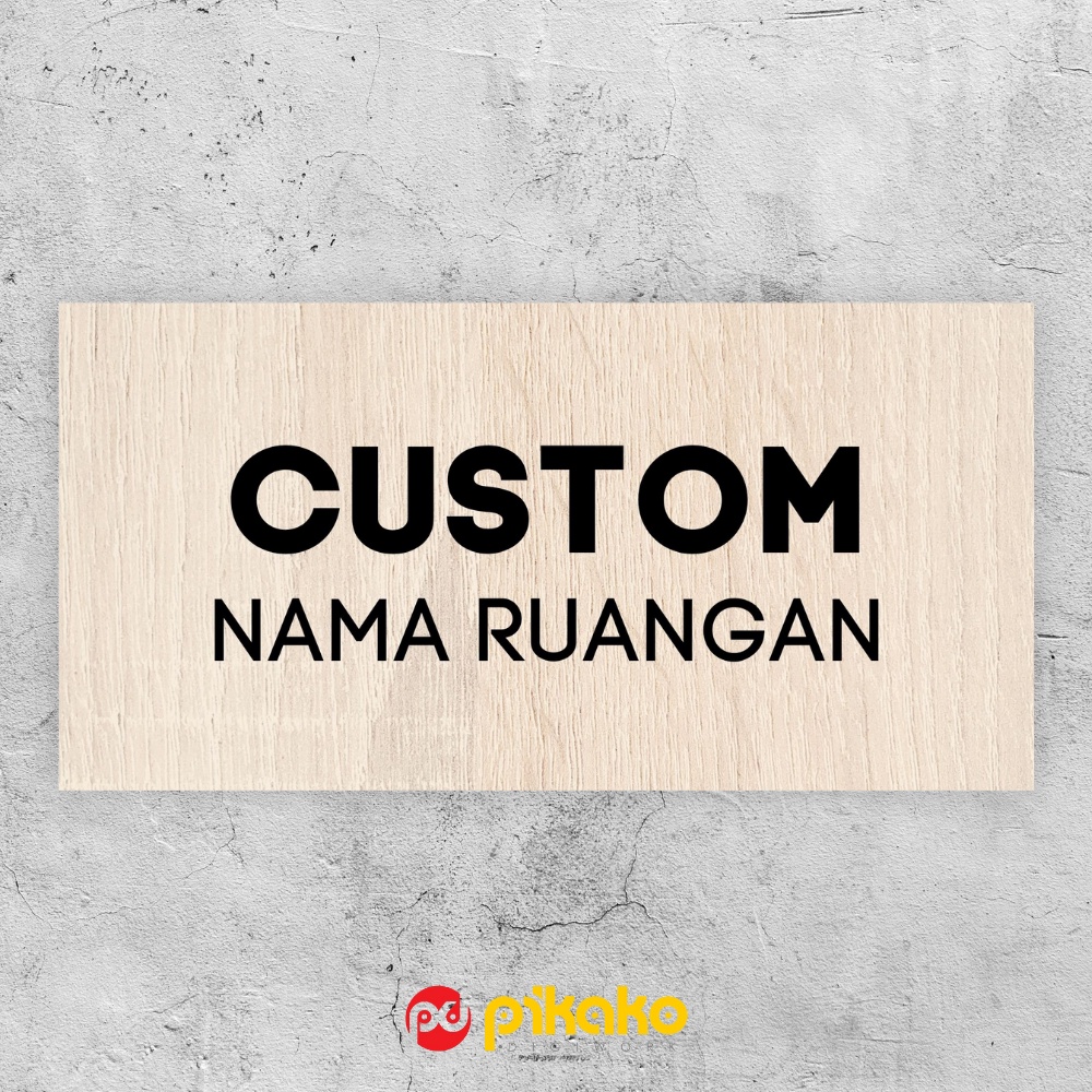 

Custom Sign Board Signage Plywood Kayu Asli Wood Print