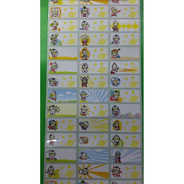 

CUTE ULTRAMAN Stiker label nama waterproof anti air murah