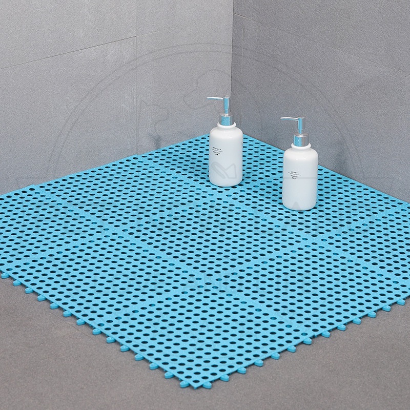 Karpet Alas Kandang Hewan kelinci Hamster Karpet Karet Interlock Anti Slip Footrest Kelinci Persediaan Hewan Peliharaan-biru