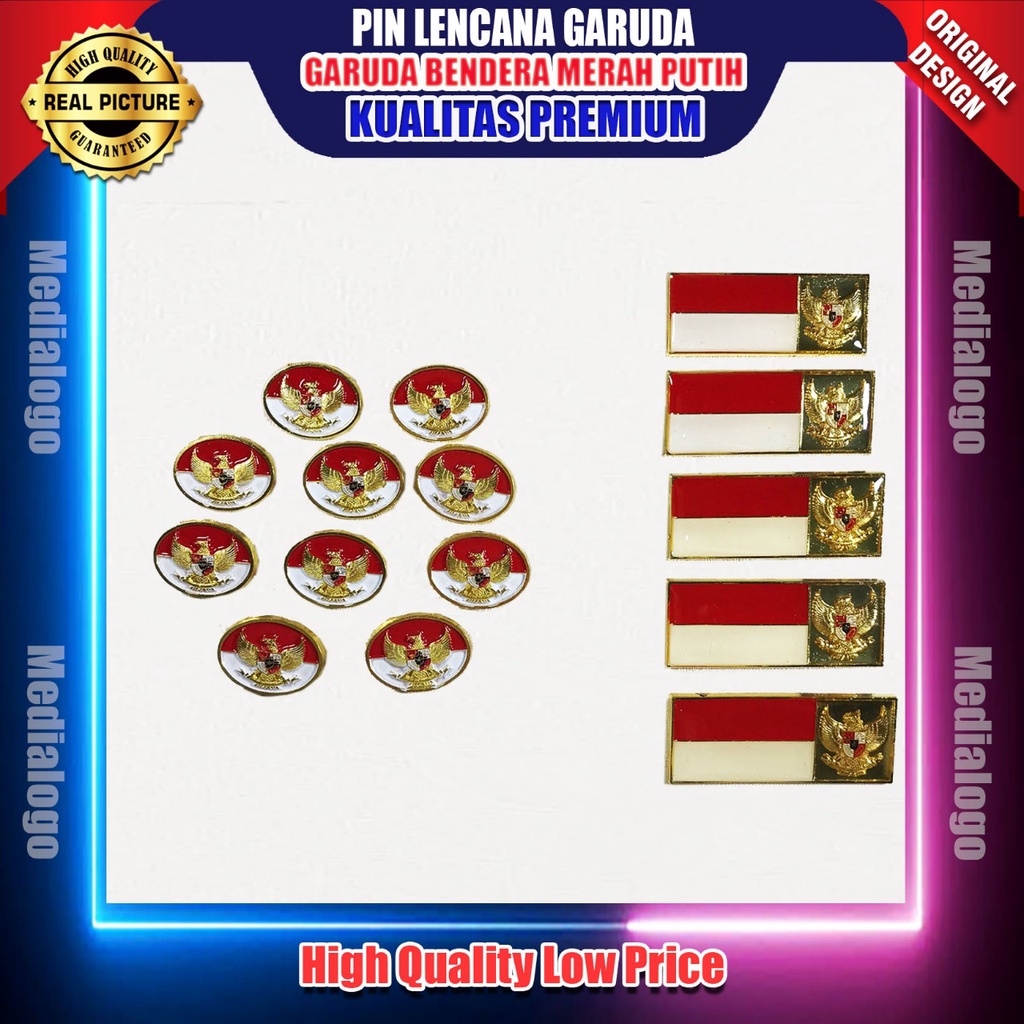 PIN/LENCANA GARUDA BENDERA MERAH PUTIH