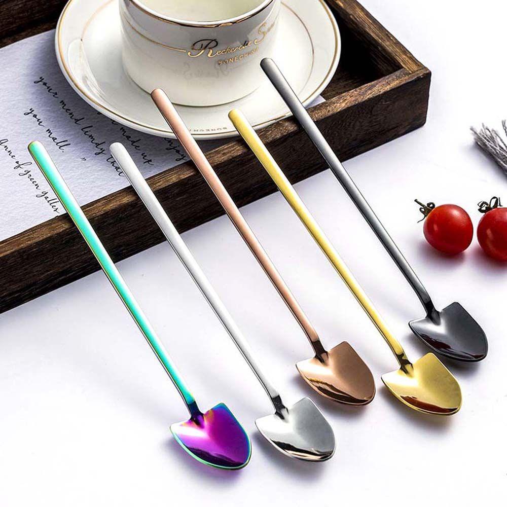 [Elegan] Sendok Kopi Es Krim Kualitas Tinggi Alat Dapur Sekop Makan Dessert Stirring Spoon