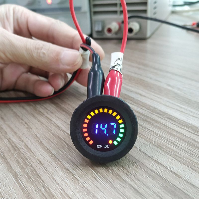 Btsg Volt Meter LED Digital Display Voltmeter Pengukur Tegangan Untuk Motor Mobil Auto