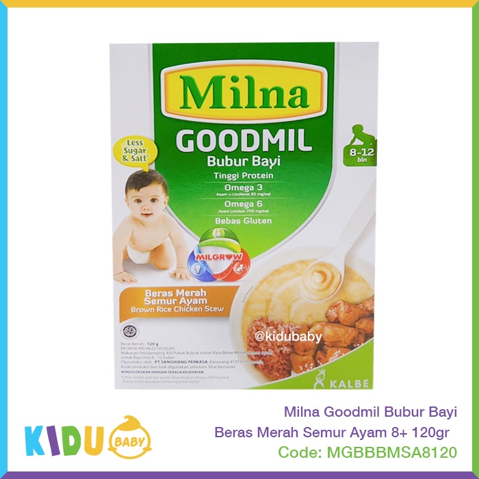 Milna Goodmil Bubur Bayi 120gr Makanan Cemilan Bayi MPASI Anak Kidu Baby