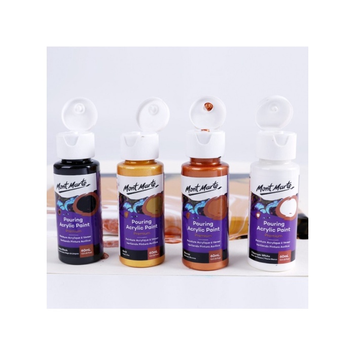 

Mont Marte Pouring Acrylic Paint 60ml 4pc Set - Celestial