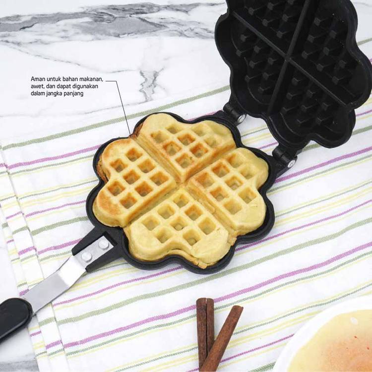 Tempat buat Wafel Roti Donat Croissant waffle maker bentuk hati 8302