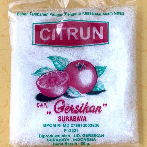 

Sitrun asam sitrat gersikan