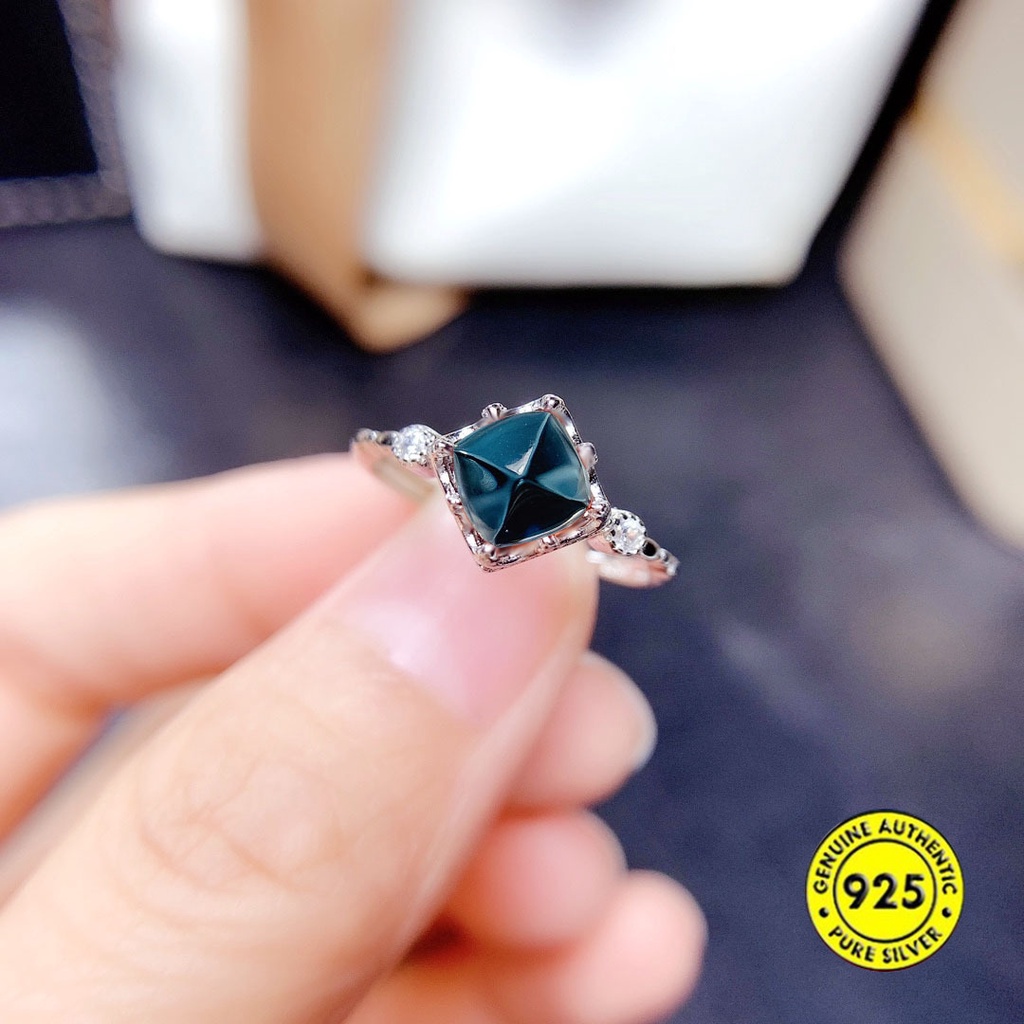 Cincin Batu Permata Garnet Alami Model Terbuka Adjustable Untuk Wanita