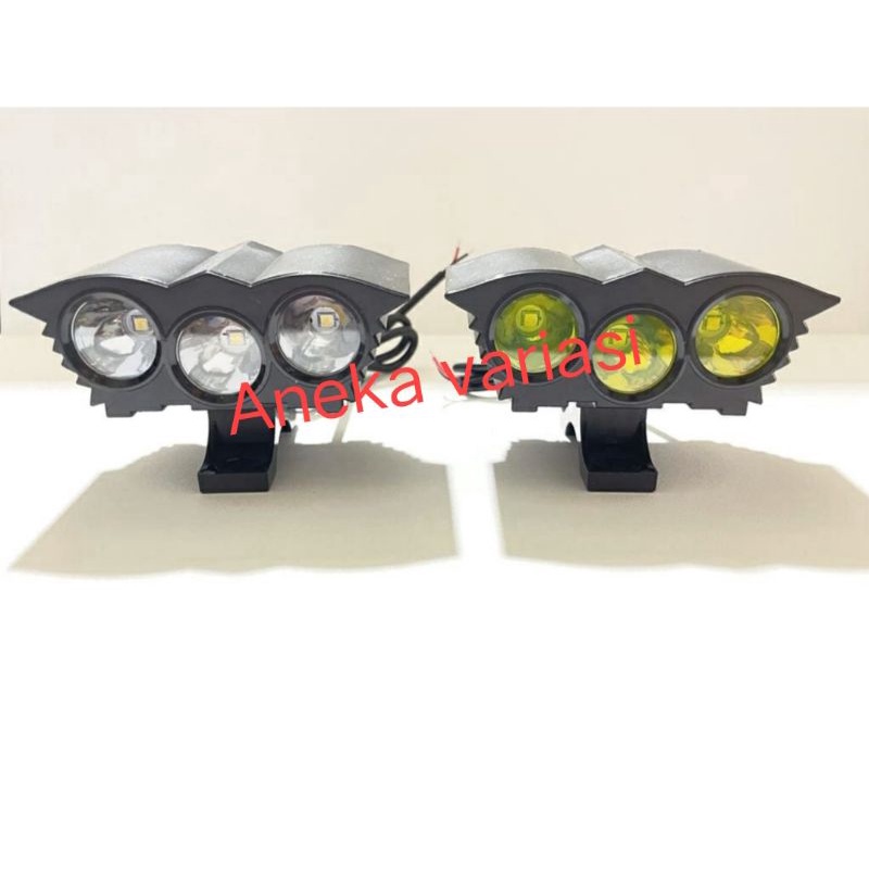 Lampu tembak model burung hantu 3 mata LED Cree owl ultrafile