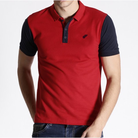 Follback Kaos Polo Shirt Pria Kerah Premium Diamond Red