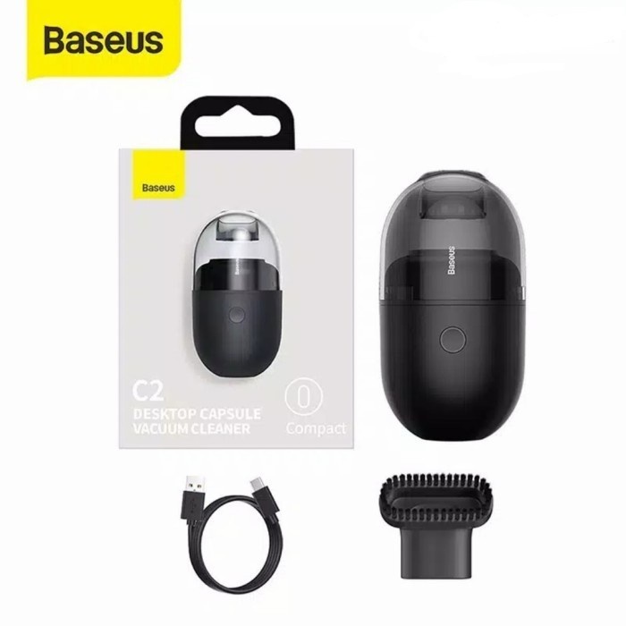 Baseus C2 Mini Vacuum Cleaner Penyedot Debu Portable Mobil-Hitam