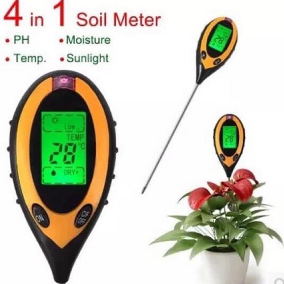 Ayolo Grosir Digital Soil Analyzer PH Meter Tanah Tester Meter 4 in 1 Suhu Sunlight Harga Turun  