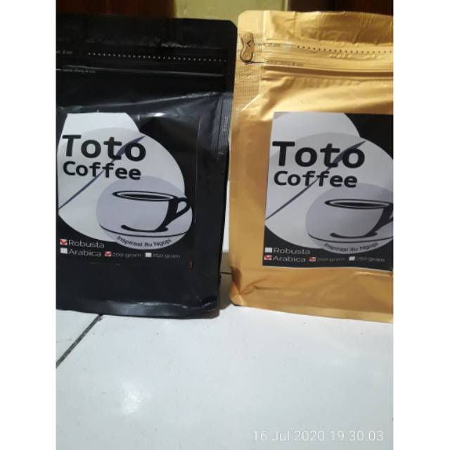 

Ada 2 varian Robusta dan Arabica. @Rp.50.000,-