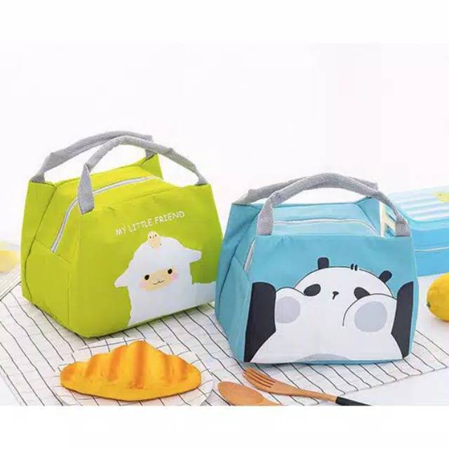 Tas Bekal Anak Tahan Panas Aneka Motif Lucu - Hand Lunch Bag - Tas Bekal Anak Sekolah - Coooler Bag