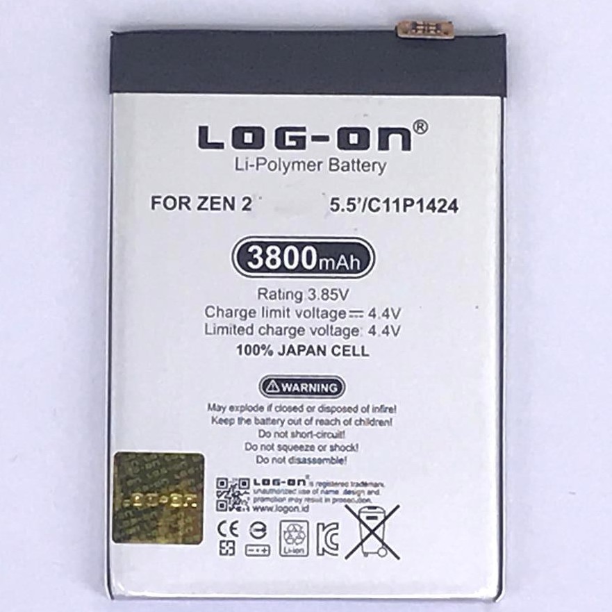 LOG ON BATERAI ASUS ZENFONE 2 5.5" BATRE DOUBLE POWER DOUBLE IC BATTERY