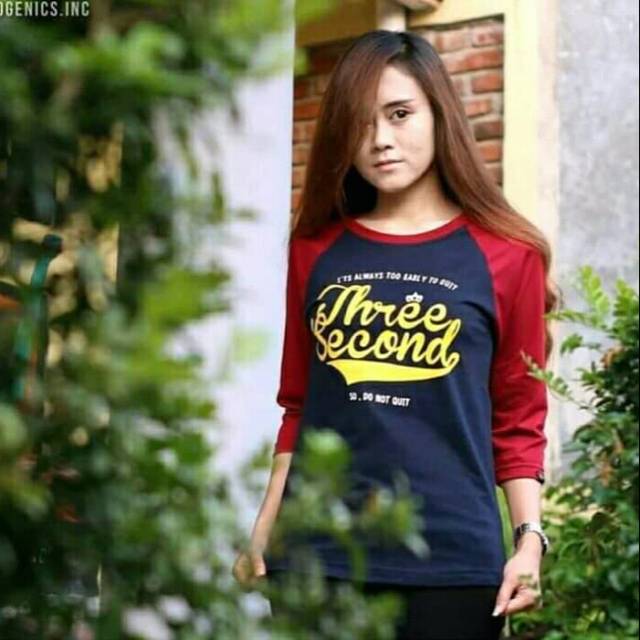 Raglan 3second wanita Kualitas terbaik / Kaos 3second wanita / baju wanita / Raglan 3second