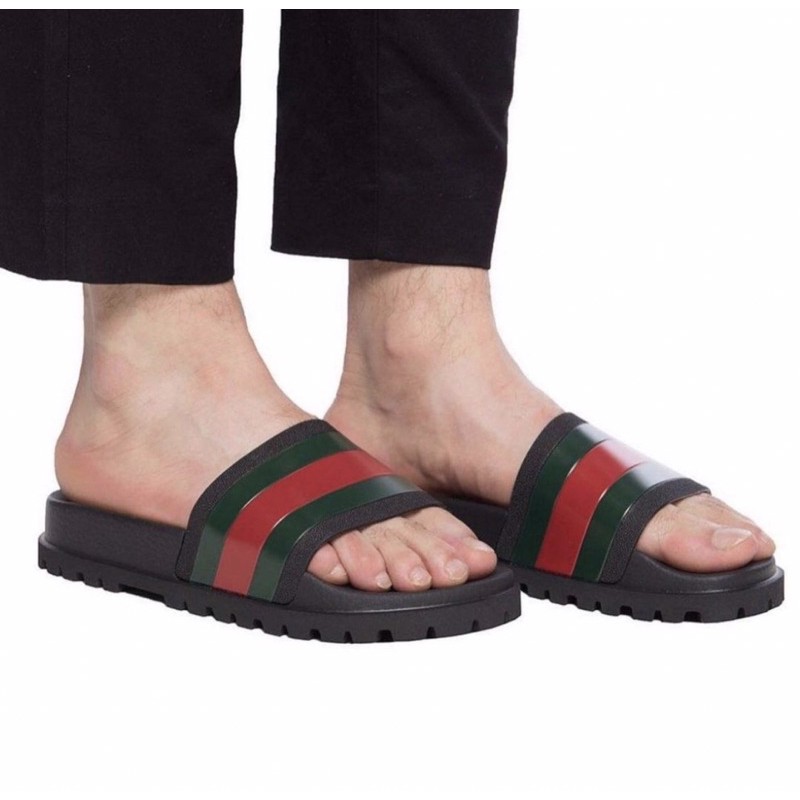 gucci red and green sandals