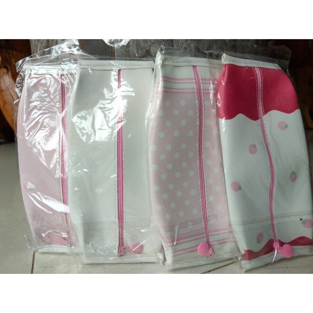 Kotak Pensil Strawberry/Tempat Pensil/Tempat Alat Tulis/import