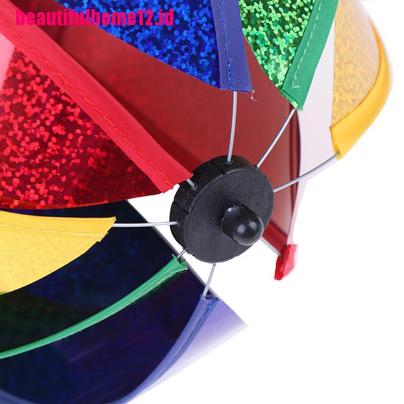 【beautifulhome12.id】Cute Cartoon Dolphin Rainbow Wind Spinner Colorful Windmill Kids Outdoor Toys