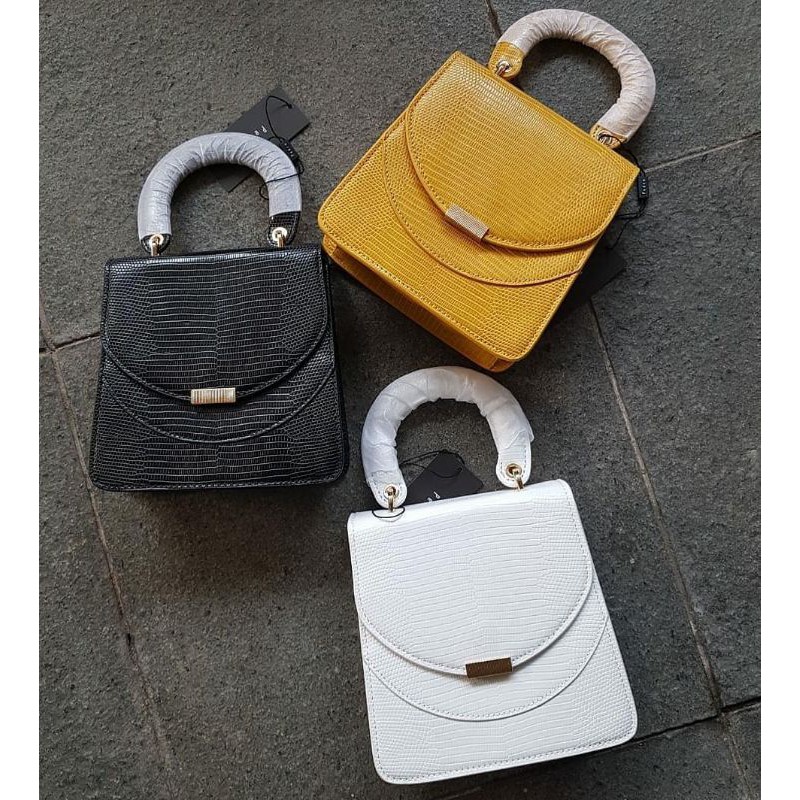 PEDRO New Mini Lizard Effect Top Handle Bag Original