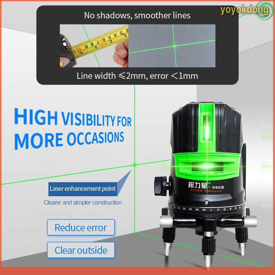 GS8 Self Leveling Projector Green Laser 2 Line RegeMoudal SPY003 Hijau