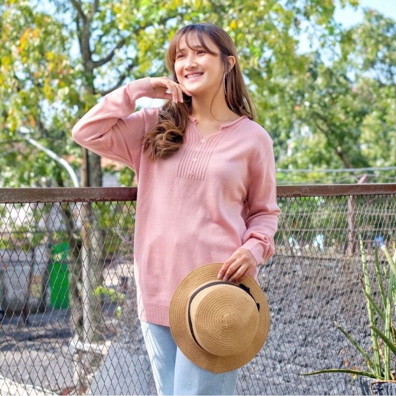 Sweater Rajut Wanita kanada lengan Panjang