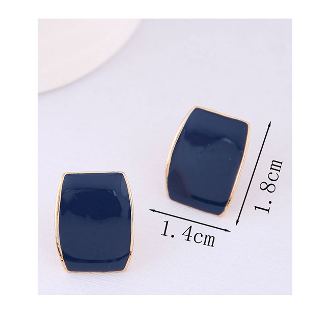 LRC Anting Tusuk Fashion Gray Glaze Ear Studs A58014