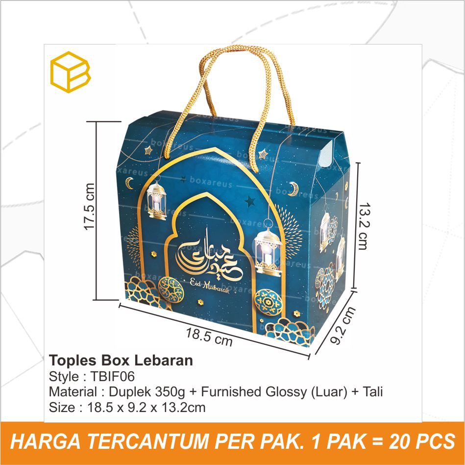 

#hotsale# Box Toples Kue Kering Packaging Idul Fitri Lebaran Hampers Kemasan Cookies | TBIF 06