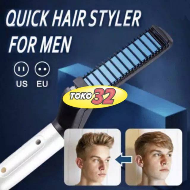 Sisir Catok Pelurus Rambut PRIA Hair Styler meluruskan Sisir Catok Pelurus Rambut PRIA Hair Styler meluruskan