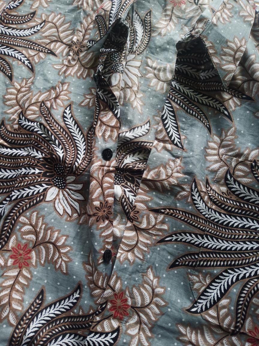 Couple Batik Tunik Modern Seragam Kerja Kantor Lengan Panjang Terbaru