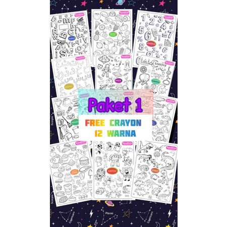 

POSTER MEWARNAI FREE CRAYON. PAKET KERTAS MEWARNAI BESAR