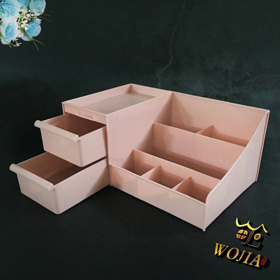 Rak Kosmetik Plastik Tempat Makeup Kotak Laci Organizer Storage Box