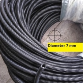 Selongsong pelindung Kabel Mobil Motor / Fleksible Pleksibel  spriral belah ukuran Diameter 5, 7,10,13,15,19 mm harga per 1 meter, kabel Belah fleksibel tahan panas