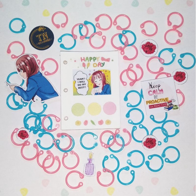 

Ring Binder with Random Anime Fanart Stickers