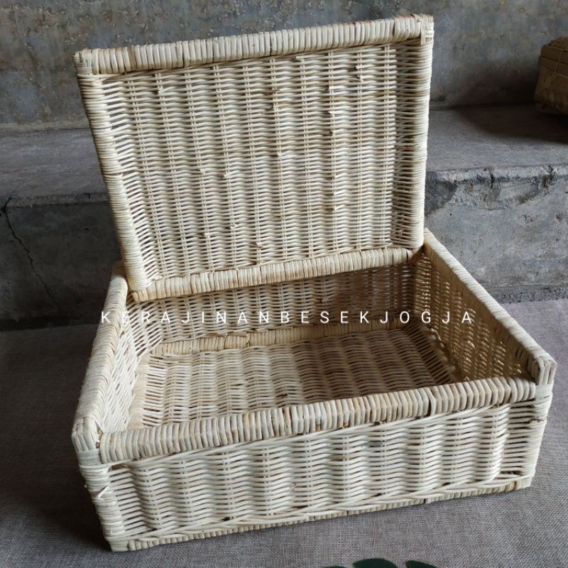 BOX ROTAN BESAR PREMIUM | premium anyaman rotan box kue kering hampers premium box jogja unik