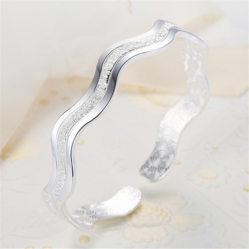 925 sterling silver for women water ripple bracelet fashion/perak murni untuk fashion gelang riak air wanita