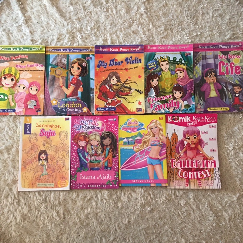 Buku Novel Komik anak perempuan Kecil Kecil Punya Karya KKPK / Barbie Mermaid tale / Secret Kingdom