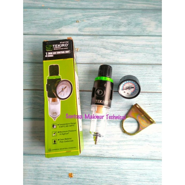 TEKIRO 1/4&quot; SINGLE Air Control Unit Filter Regulator Angin Saringan Udara Kompresor
