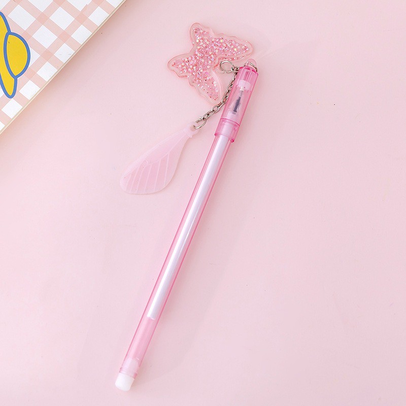 MURMURE.ID | PART 1 PULPEN GEL GANTUNGAN LUCU KARAKTER DENGAN SEQUIN GLITTER BOLPOIN LUCU UNIK PN087-KPSYP-PINK