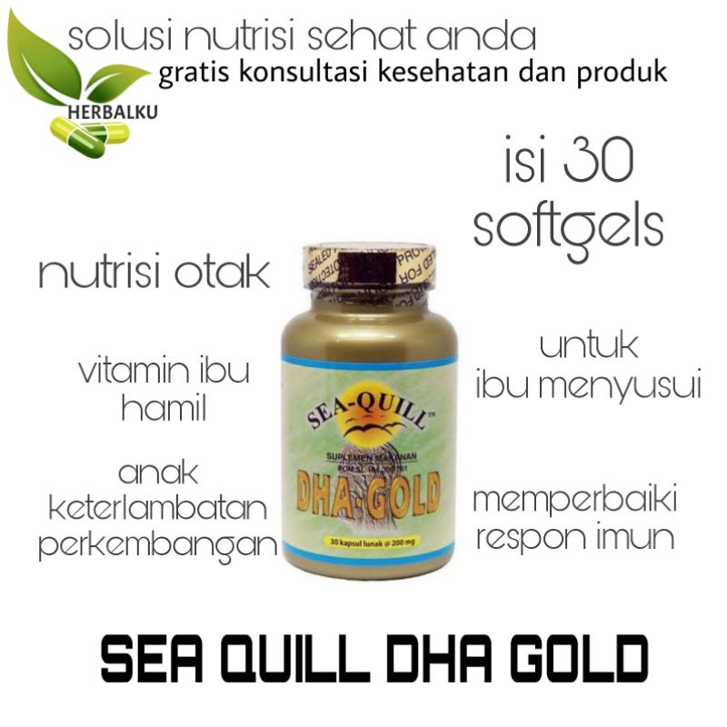 SEA-QUILL SEAQUILL SEA QUILL DHA GOLD 560 MG GANGGUAN BELAJAR BICARA ANAK AUTIS IBU HAMIL 30 SOFGEL 