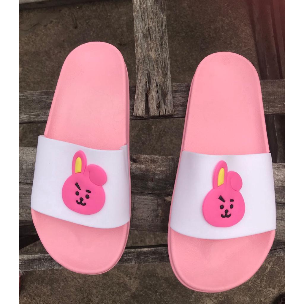  Sandal  Selop  Desain Kpop BTS bt21  Motif Kartun untuk 