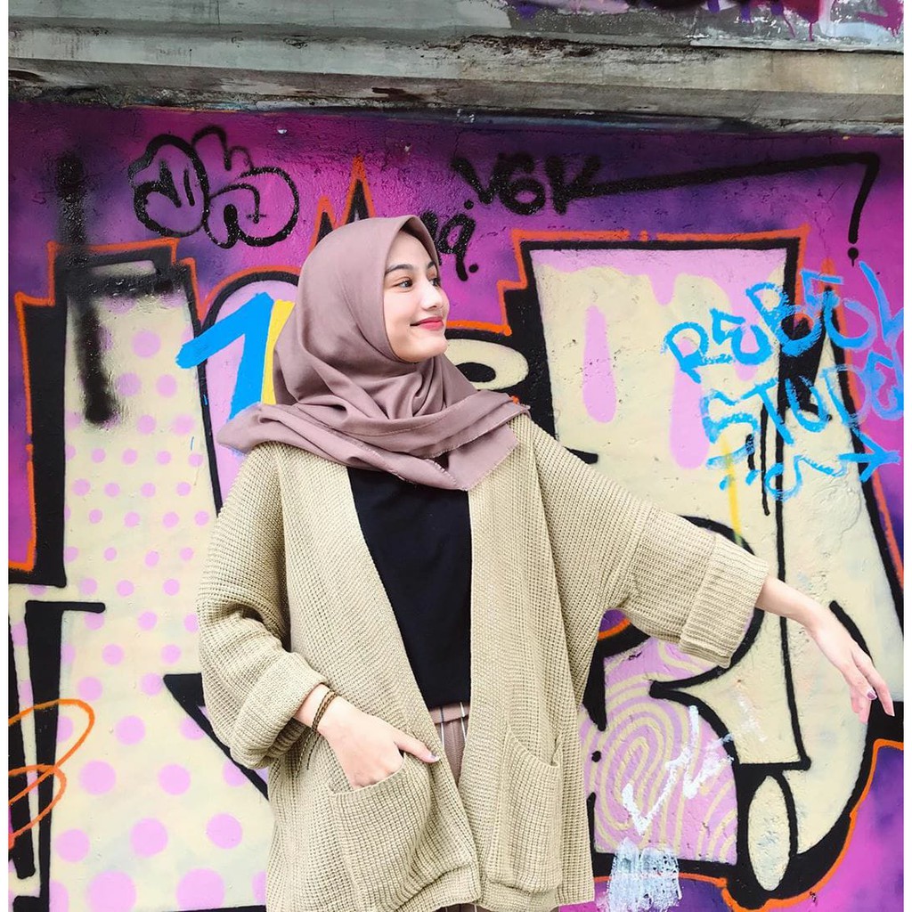 Original Diaz cardy big size jumbo fit L to XXXL real pic 1000% Bahan Rajut Tebal lembut Berkualitas-cream