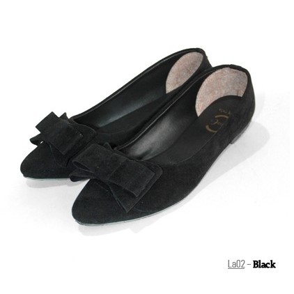 Sepatu Flatshoes Wanita Double Suede Pita