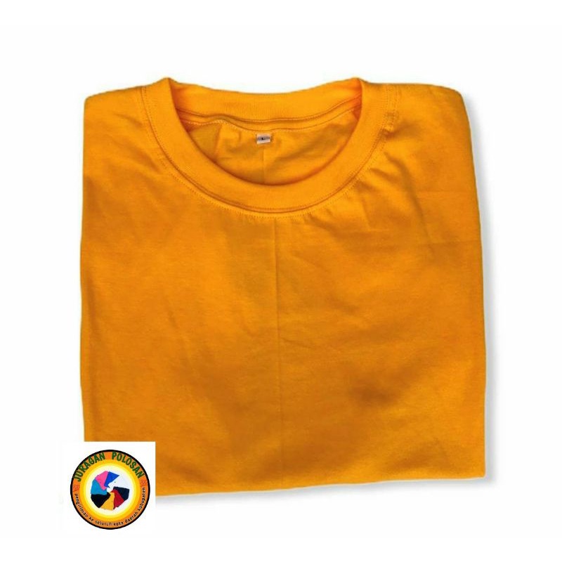 kaos polos pria kuning kunyit