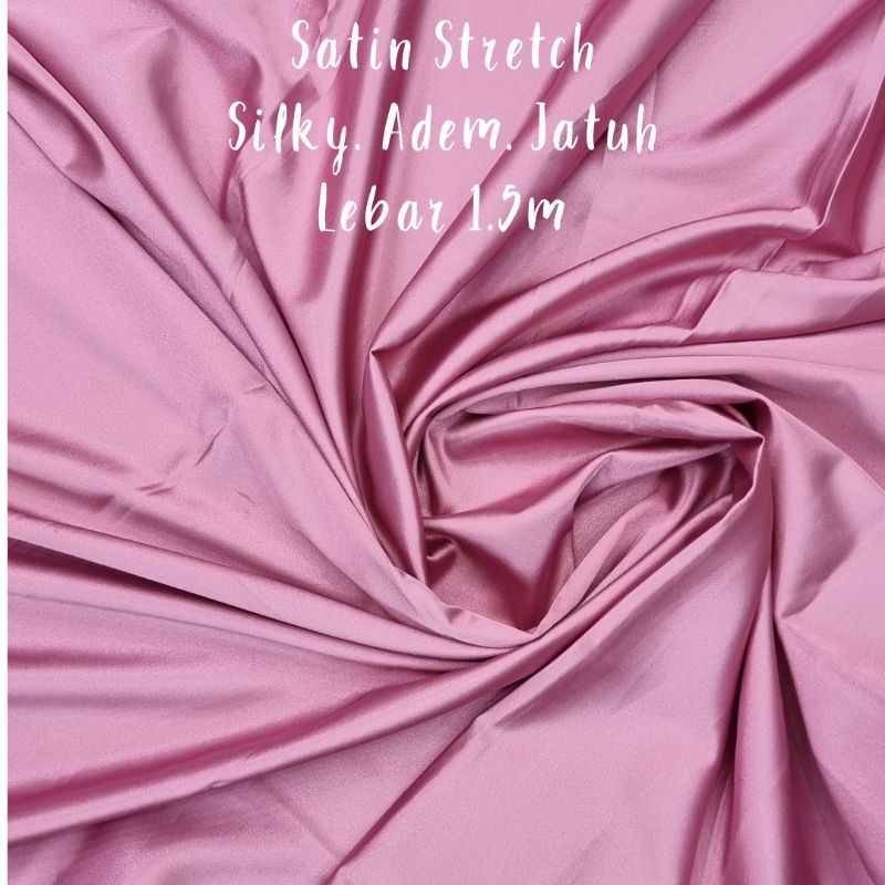 KAIN SATIN STRETCH SILK SUTRA