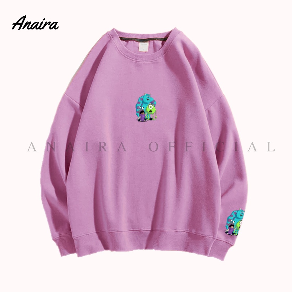 MONSTER INC SWEATER CREWNECK OVERSIZE WANITA ANAIRAOFFICIAL