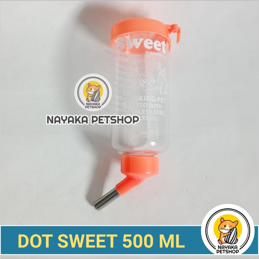 Dot Sweet 500 ml Botol Minum Kucing Wadah Air Kelinci Tempat Minum Marmut Guinea Pig Musang