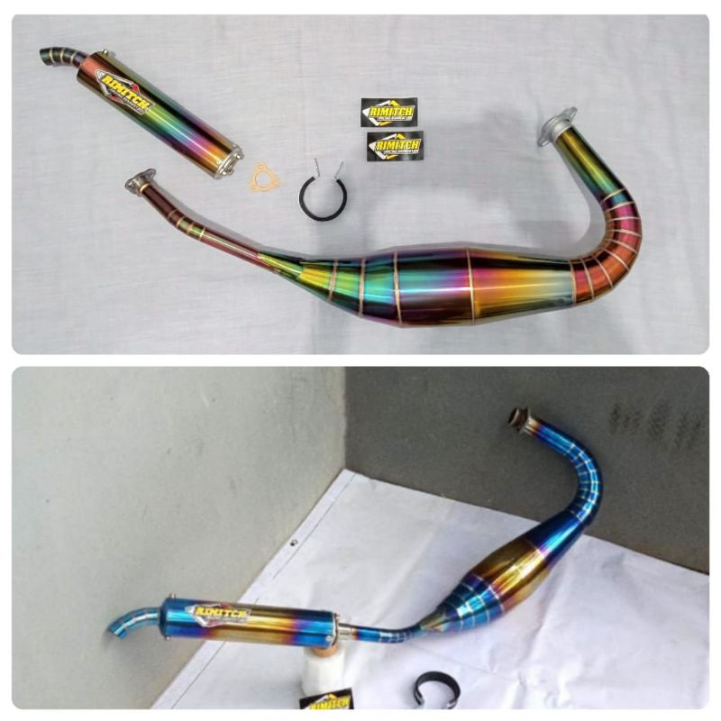 Knalpot Rx King Kolong Repsol Bluemon/Pelangi. Original Rimitch Racing Exhaust